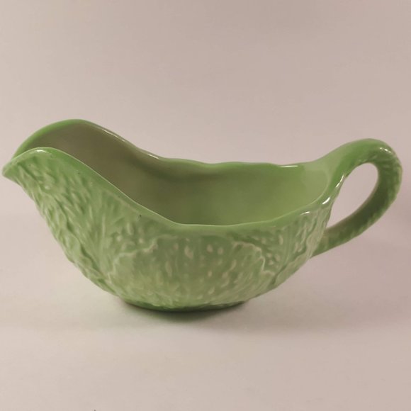 RARE Carlton ware green leaf dish and green gravy boat for your collection - Picture 3 of 9